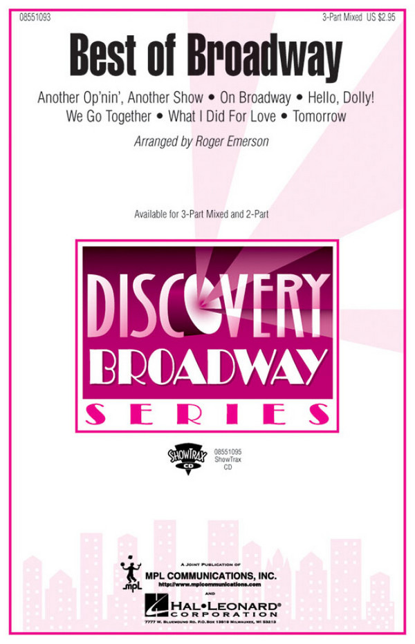 Best of Broadway (Medley)&nbsp;&nbsp;SAB&nbsp;&nbsp;Chorpartitur