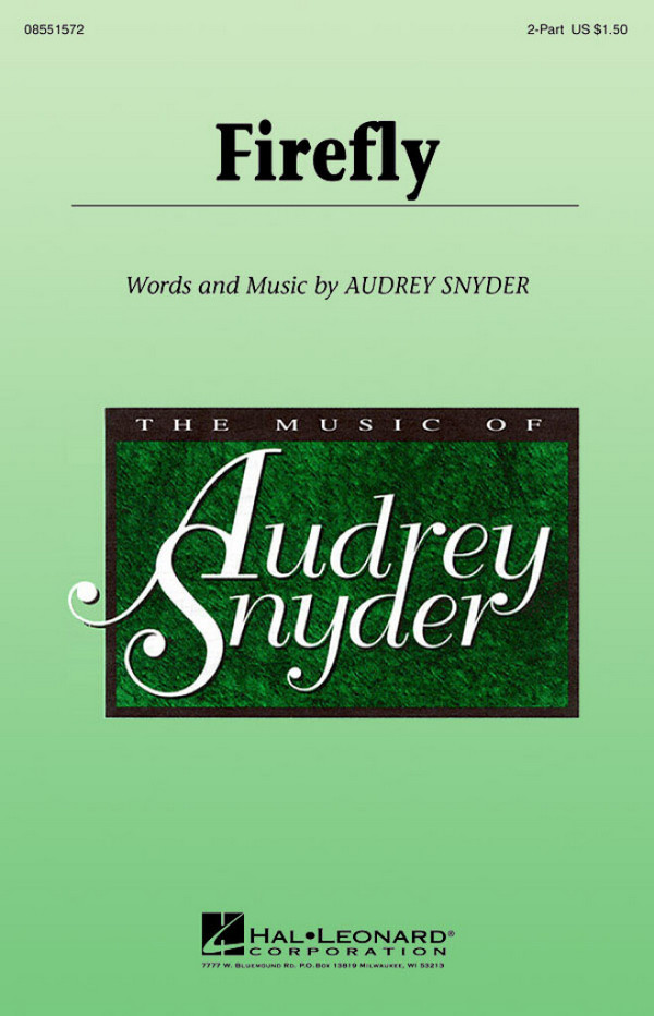 Audrey Snyder, Firefly&nbsp;&nbsp;2-Part Choir&nbsp;&nbsp;Chorpartitur