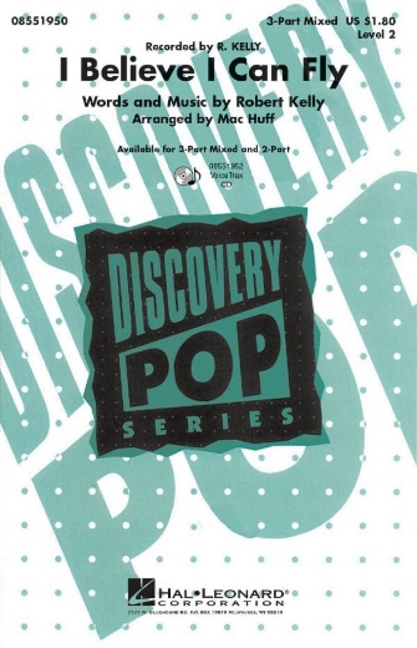 I Believe I Can Fly&nbsp;&nbsp;for 2-part choir and piano&nbsp;&nbsp;choral score