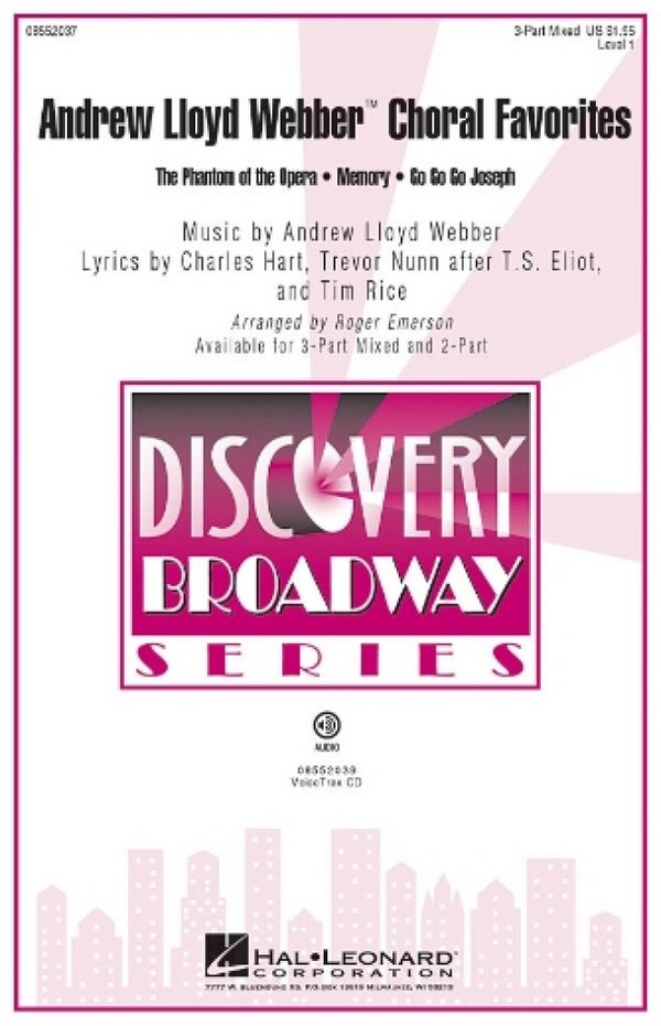 Andrew Lloyd Webber, Choral Favourites&nbsp;&nbsp;SAB and Piano&nbsp;&nbsp;Chorpartitur