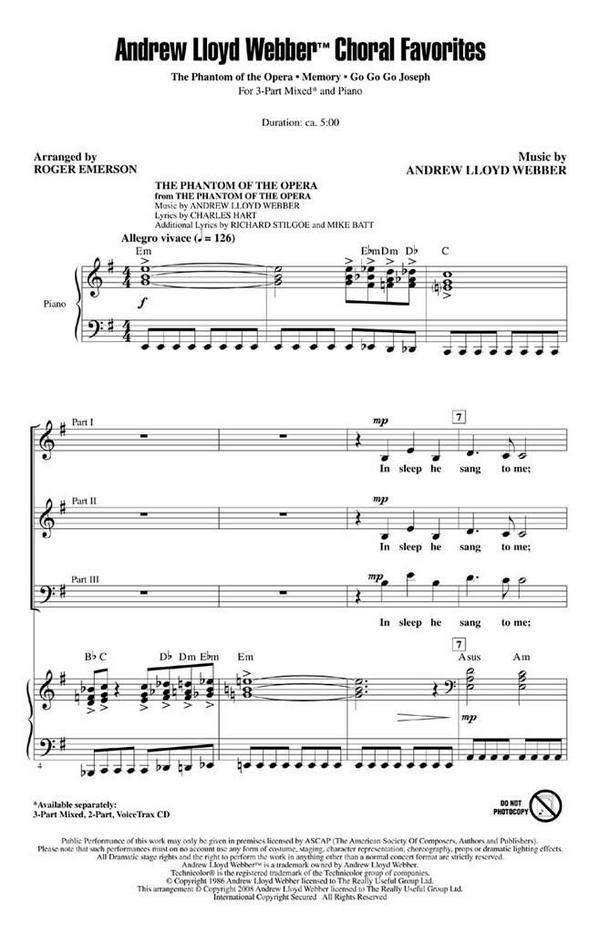 Andrew Lloyd Webber, Choral Favourites&nbsp;&nbsp;Chor&nbsp;&nbsp;CD