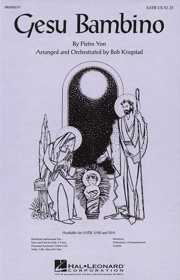 Gesu Bambino&nbsp;&nbsp;for mixed chorus and piano&nbsp;&nbsp;vocal score