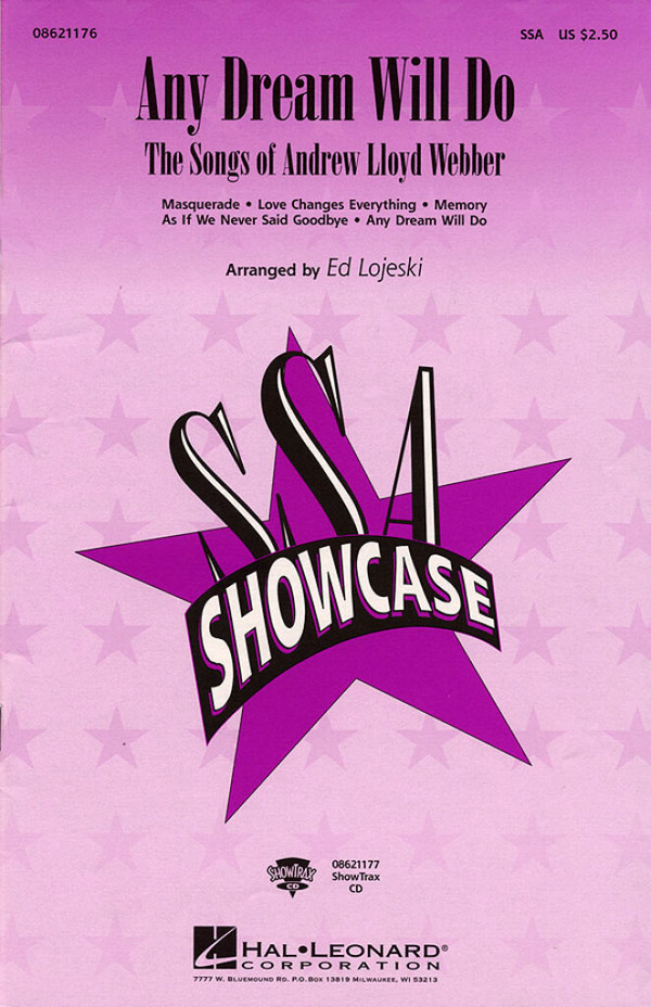 Andrew Lloyd Webber, Any dream will do&nbsp;&nbsp;SSA + accompaniment&nbsp;&nbsp;Chorpartitur