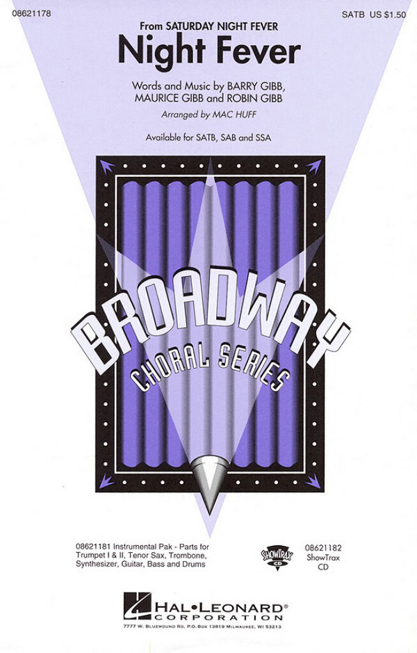 Barry Gibb_Maurice Gibb_Robin Gibb, Night Fever&nbsp;&nbsp;SATB and Piano&nbsp;&nbsp;Chorpartitur