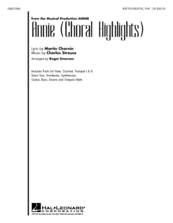 Charles Strouse_Martin Charnin, Annie Choral Highlights&nbsp;&nbsp;Combo&nbsp;&nbsp;Stimmen-Set