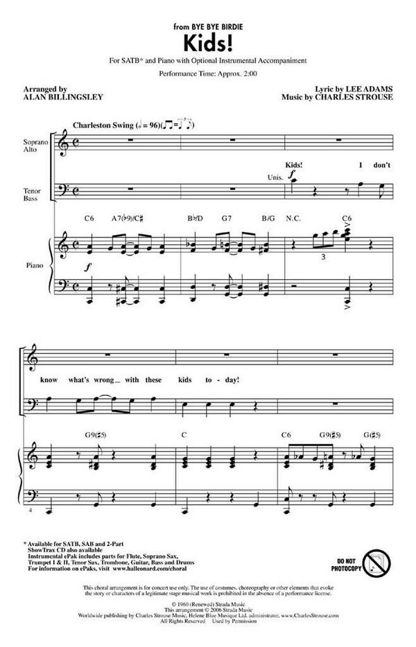 Charles Strouse, Kids!&nbsp;&nbsp;Chor&nbsp;&nbsp;CD