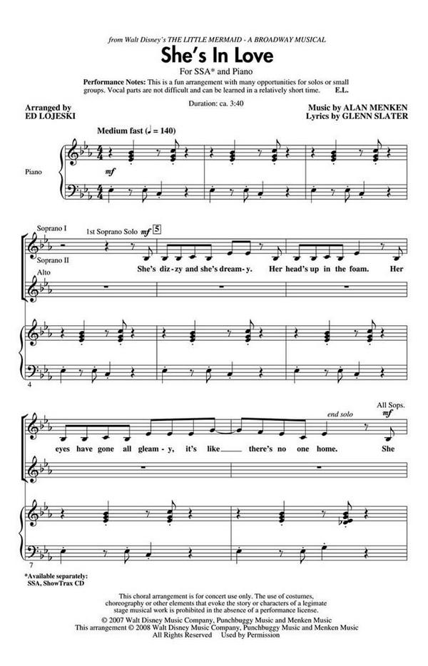 Alan Menken_Glenn Slater, She's in love&nbsp;&nbsp;Chor&nbsp;&nbsp;CD