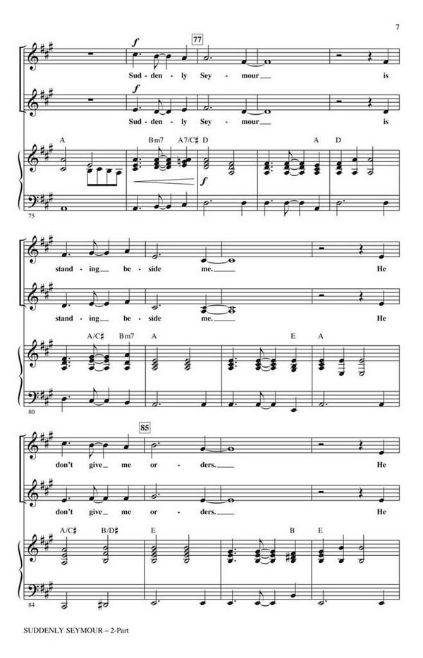 Alan Menken_Howard Ashman, Suddenly Seymour&nbsp;&nbsp;Vocal&nbsp;&nbsp;Chorpartitur