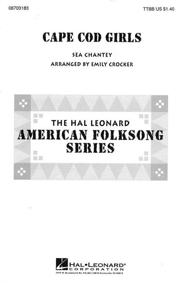 Cape Cod Girls&nbsp;&nbsp;TTBB&nbsp;&nbsp;Chorpartitur