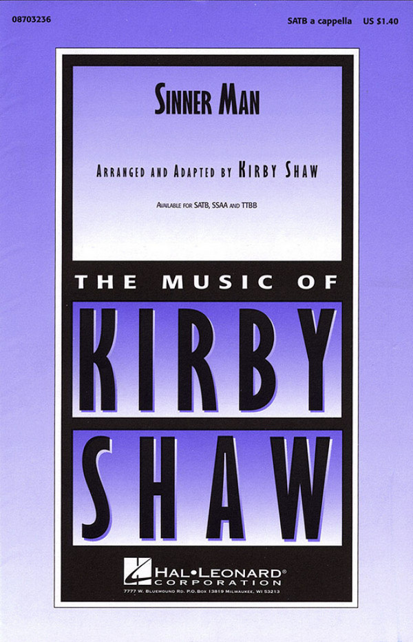 Sinner Man&nbsp;&nbsp;for mixed choir a cappella&nbsp;&nbsp;choral score