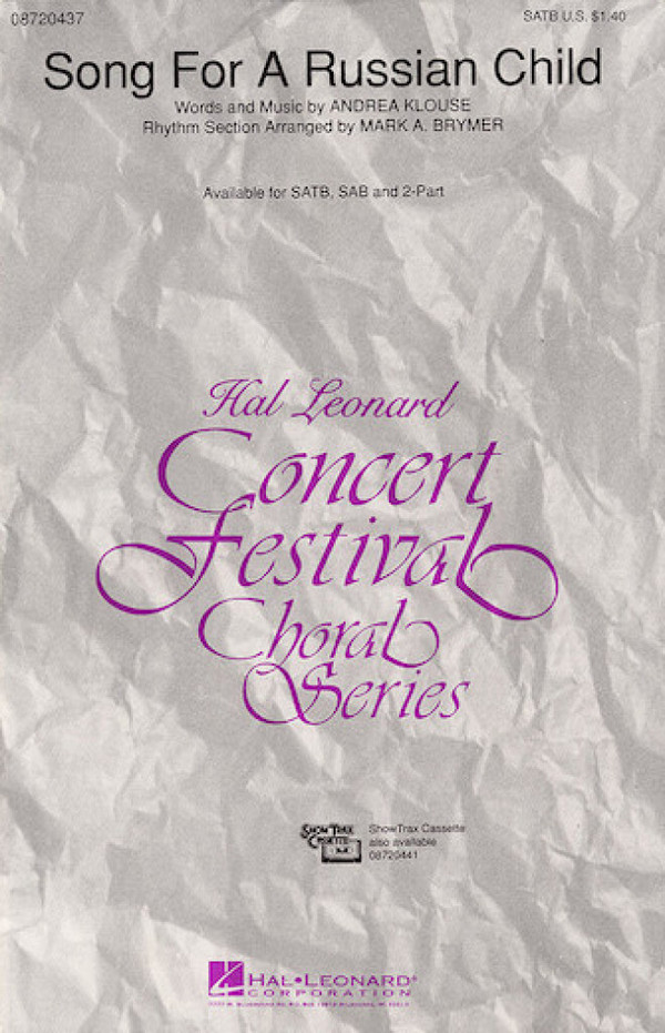 Andrea Klouse, Song for a Russian Child&nbsp;&nbsp;SAB&nbsp;&nbsp;Chorpartitur