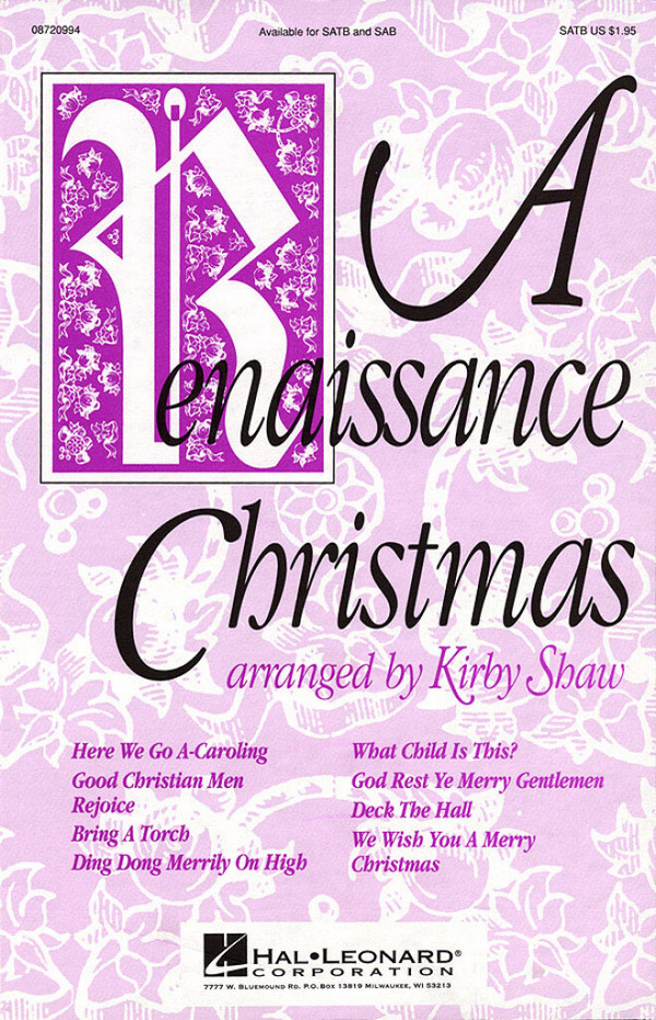 A Renaissance Christmas (Medley)&nbsp;&nbsp;SATB&nbsp;&nbsp;Chorpartitur