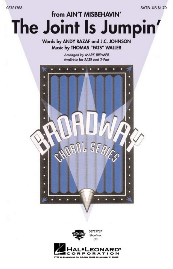 Andy Razaf_J.C. Johnson_Fats Waller, The Joint Is Jumpin'&nbsp;&nbsp;SATB&nbsp;&nbsp;Chorpartitur