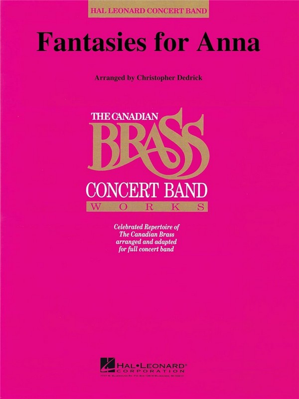 Christopher Dedrick, Fantasies for Anna&nbsp;&nbsp;Concert Band&nbsp;&nbsp;Partitur + Stimmen