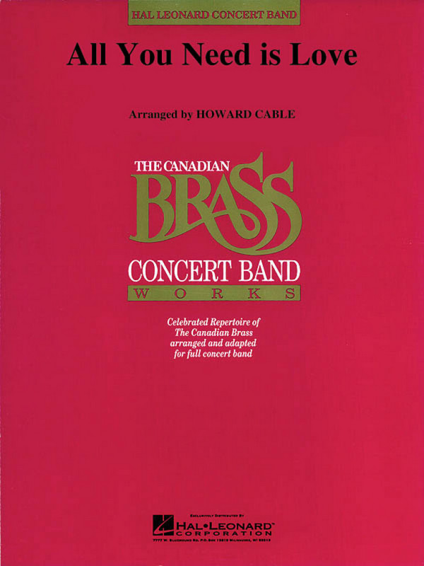 All You Need Is Love&nbsp;&nbsp;Concert Band&nbsp;&nbsp;Partitur