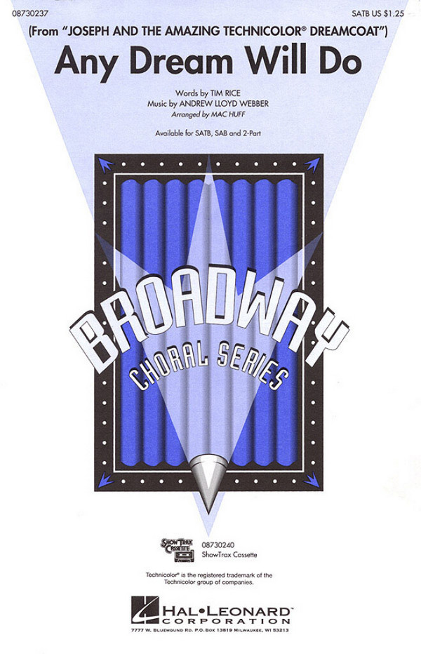 Andrew Lloyd Webber_Tim Rice, Any Dream Will Do&nbsp;&nbsp;SATB&nbsp;&nbsp;Chorpartitur