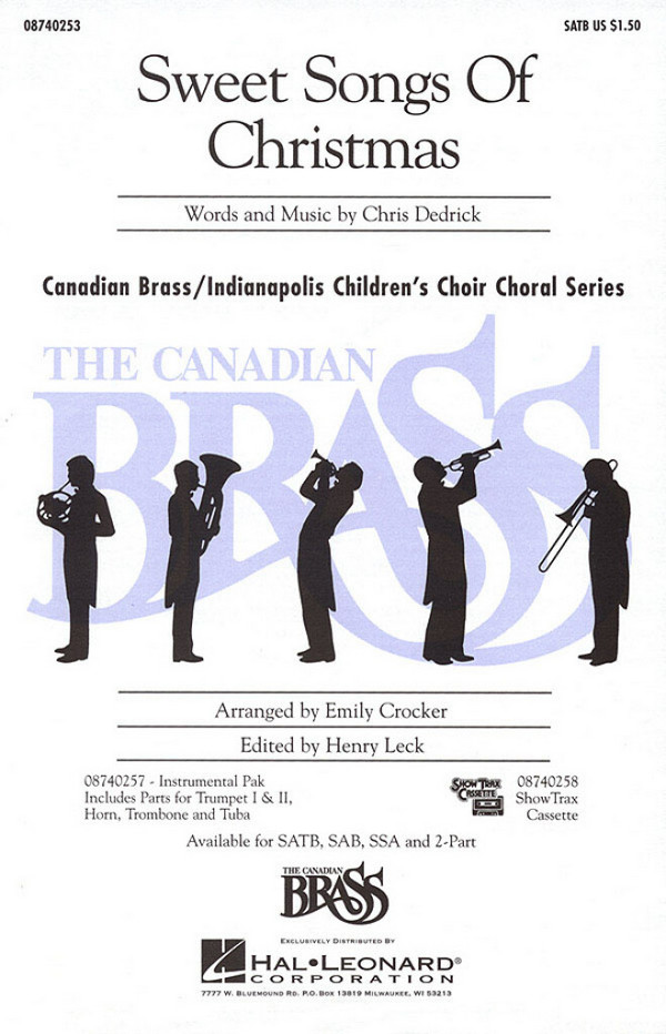 Christopher Dedrick, Sweet Songs of Christmas&nbsp;&nbsp;SATB&nbsp;&nbsp;Chorpartitur