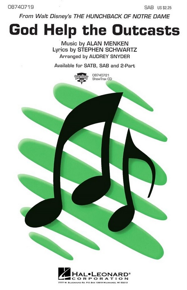 Alan Menken_Stephen Schwartz, God Help the Outcasts&nbsp;&nbsp;SAB&nbsp;&nbsp;Chorpartitur