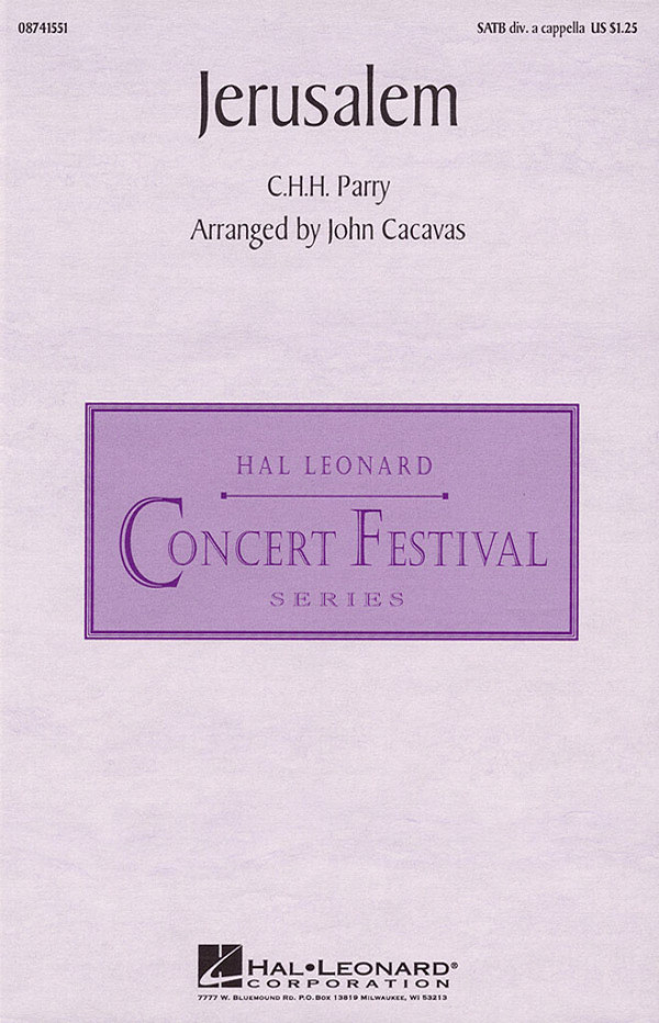 C. Hubert Parry, Jerusalem&nbsp;&nbsp;SATB a Cappella&nbsp;&nbsp;Chorpartitur