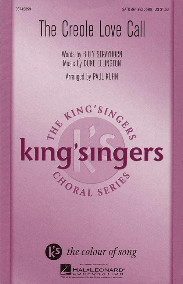 Creole Love Call  for mixed choir (SATB div) and piano  score