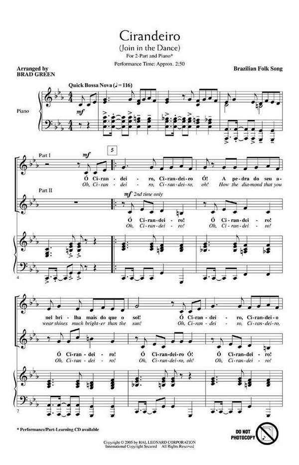 Cirandeiro&nbsp;&nbsp;SA + accompaniment&nbsp;&nbsp;Chorpartitur