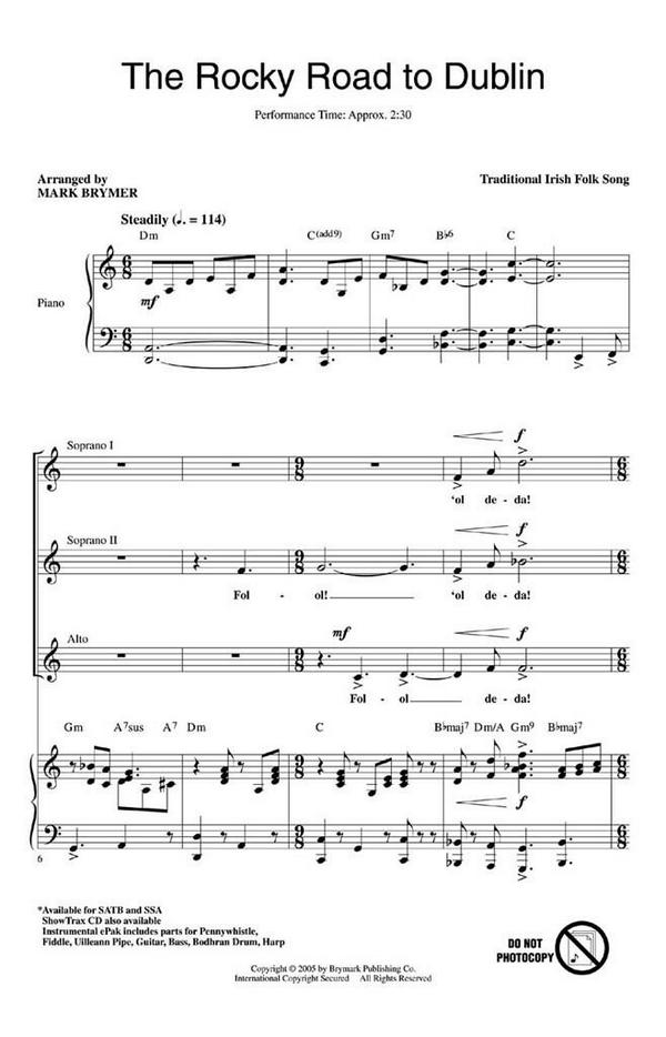 A Celtic Fantasy&nbsp;&nbsp;SSA and Piano&nbsp;&nbsp;Chorpartitur