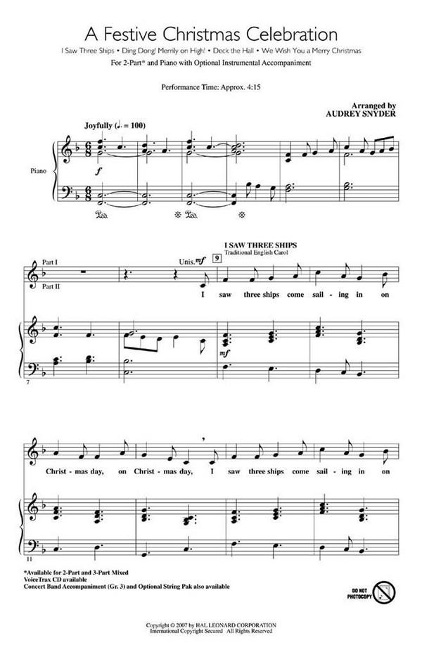 A Festive Christmas Celebration&nbsp;&nbsp;2-Part Choir&nbsp;&nbsp;Chorpartitur