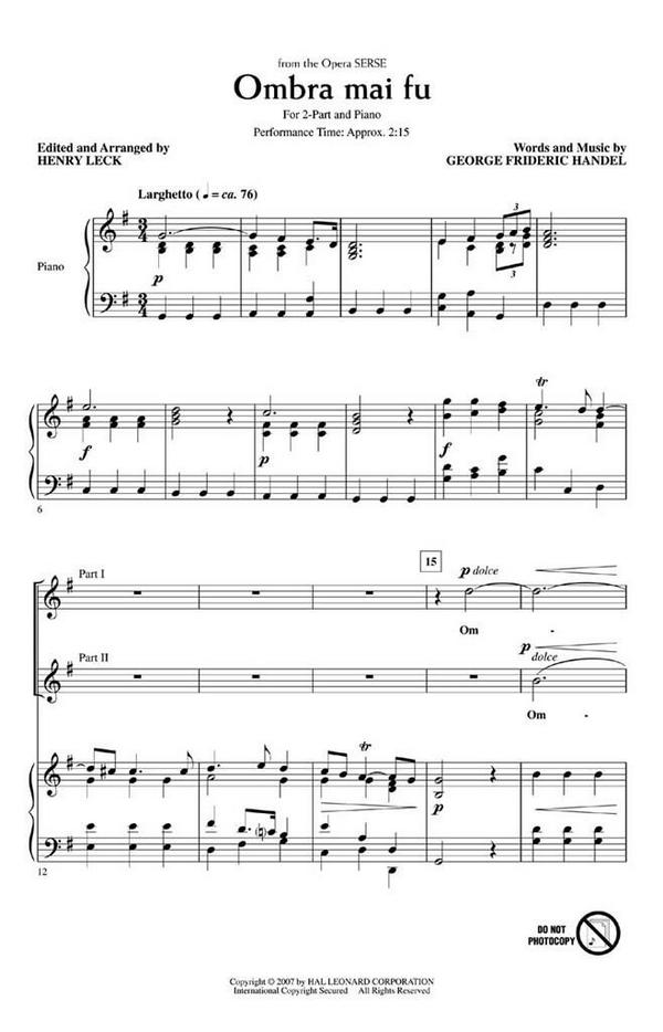 Ombra mai fu from the opera 