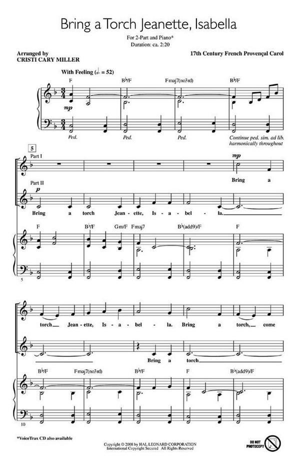 Bring a Torch Jeanette, Isabella&nbsp;&nbsp;2-Part Choir&nbsp;&nbsp;Chorpartitur
