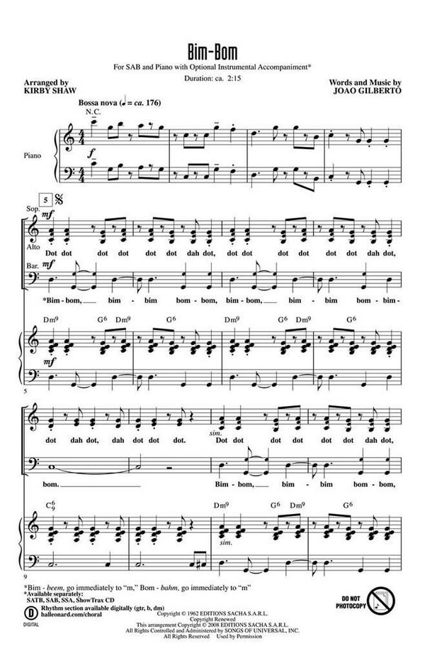 Bim-Bom&nbsp;&nbsp;SAB&nbsp;&nbsp;Chorpartitur