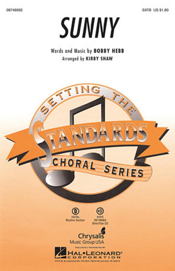 Bobby Hebb, Sunny&nbsp;&nbsp;SAB&nbsp;&nbsp;Chorpartitur