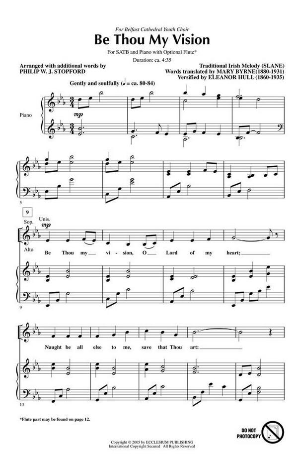 Be Thou My Vision&nbsp;&nbsp;SATB&nbsp;&nbsp;Chorpartitur