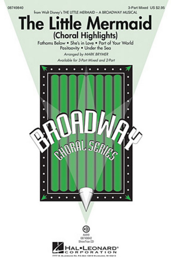 Alan Menken, The Little Mermaid 2-Part&nbsp;&nbsp;2-Part Choir and Piano&nbsp;&nbsp;Chorpartitur