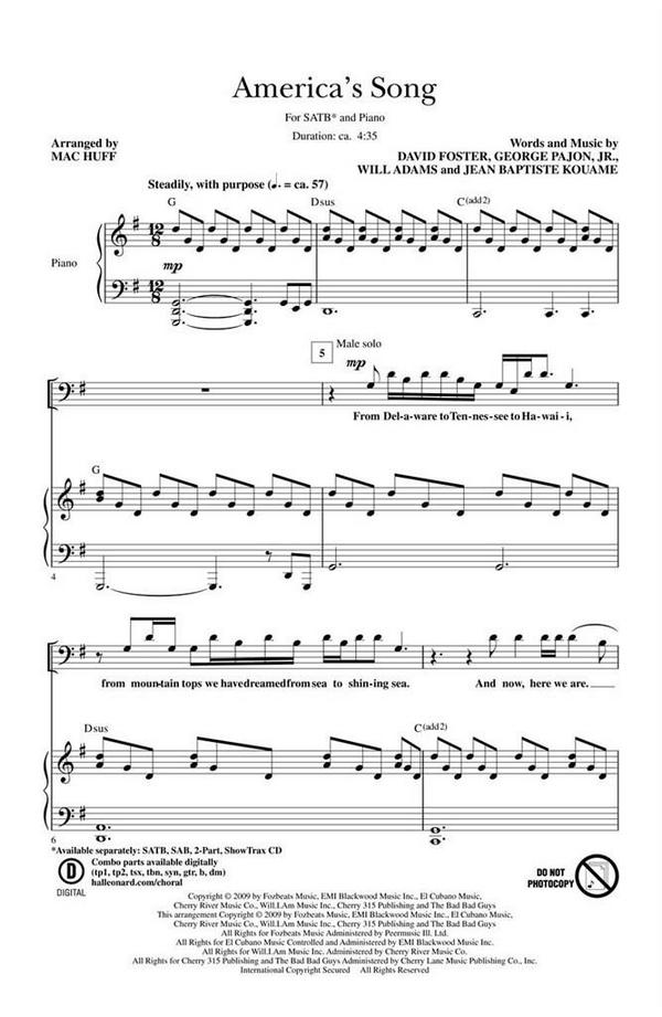 America's Song&nbsp;&nbsp;Chor&nbsp;&nbsp;CD