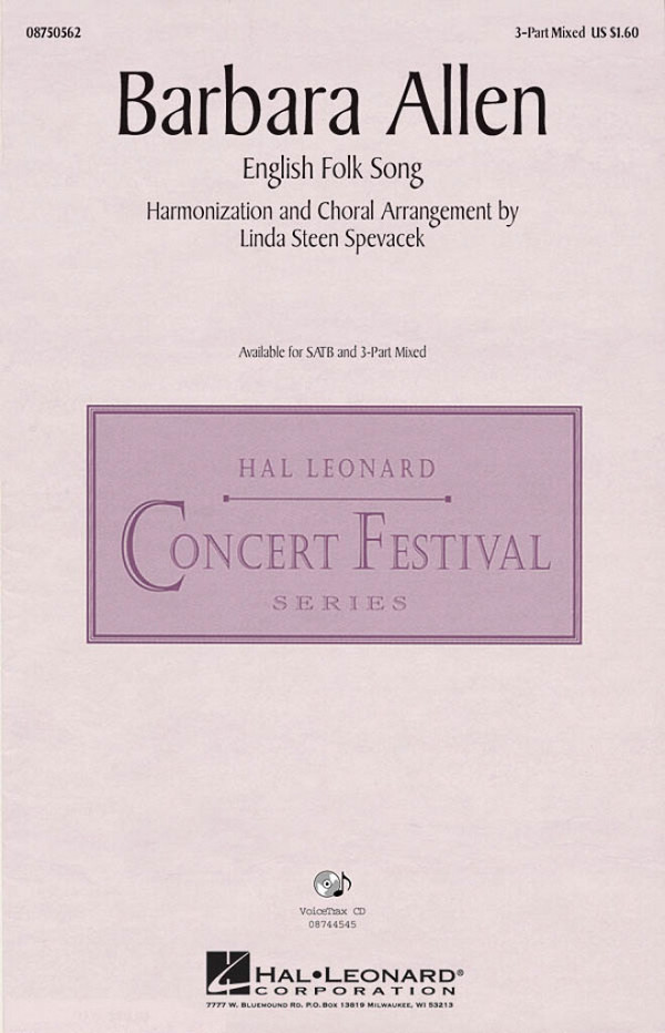 Barbara Allen&nbsp;&nbsp;3-Part Choir&nbsp;&nbsp;Chorpartitur