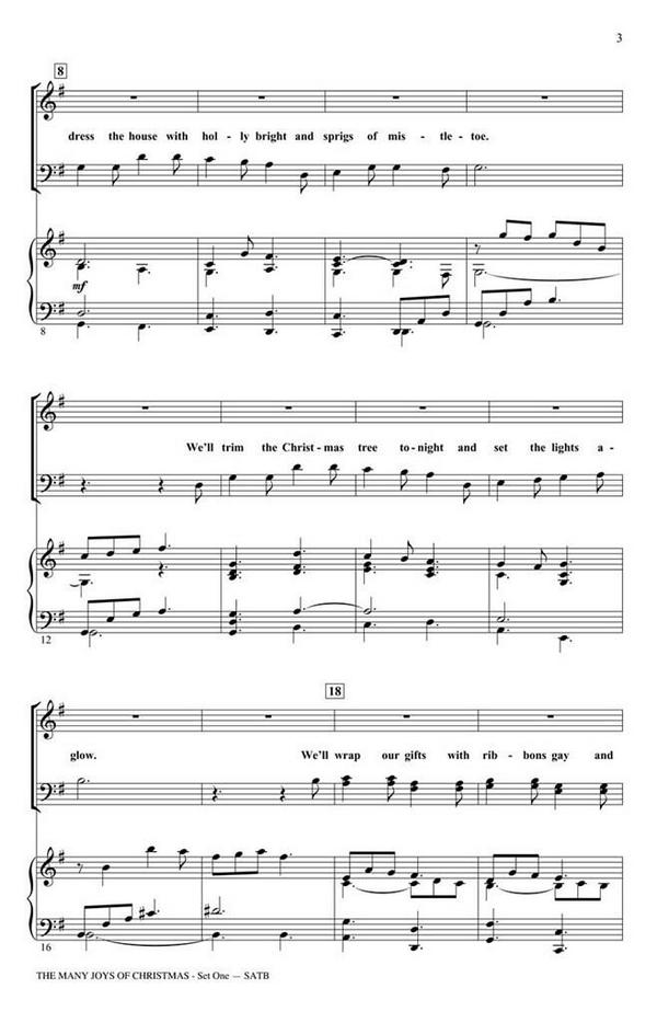 Alfred Burt, The Many Joys Of Christmas, Set One&nbsp;&nbsp;Choral Part SATB&nbsp;&nbsp;Chorpartitur