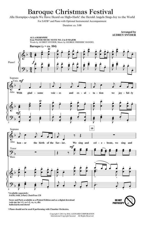 Baroque Christmas Festival&nbsp;&nbsp;SATB&nbsp;&nbsp;Chorpartitur