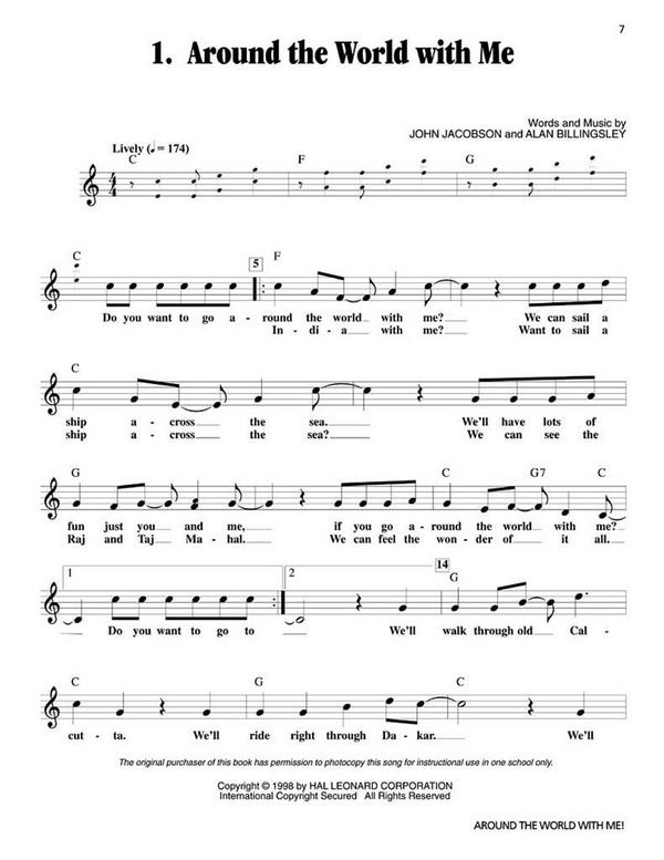 Alan Billingsley_John Jacobson, Around the World with Me Collection&nbsp;&nbsp;Vocal&nbsp;&nbsp;Buch