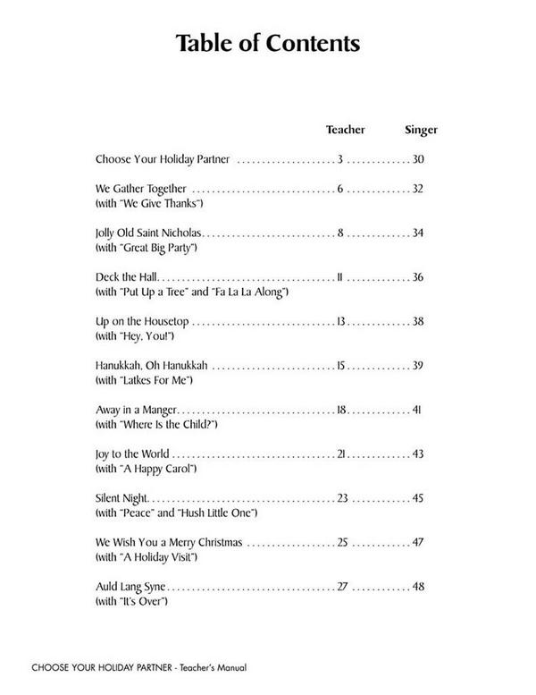 Alan Billingsley_John Jacobson, Choose Your Holiday Partner Collection&nbsp;&nbsp;Vocal&nbsp;&nbsp;Buch