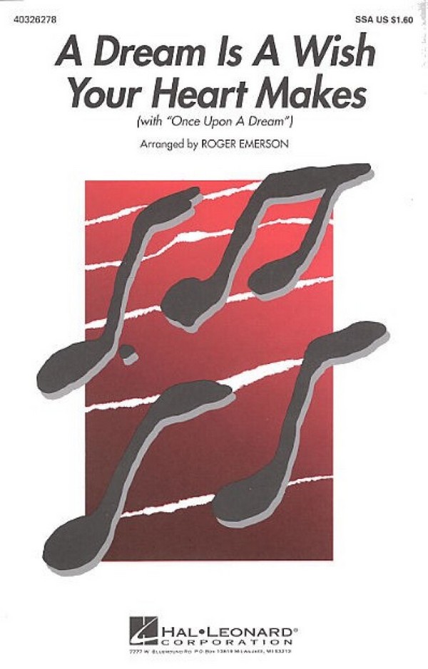A Dream Is a Wish Your Heart Makes&nbsp;&nbsp;SSA&nbsp;&nbsp;Chorpartitur