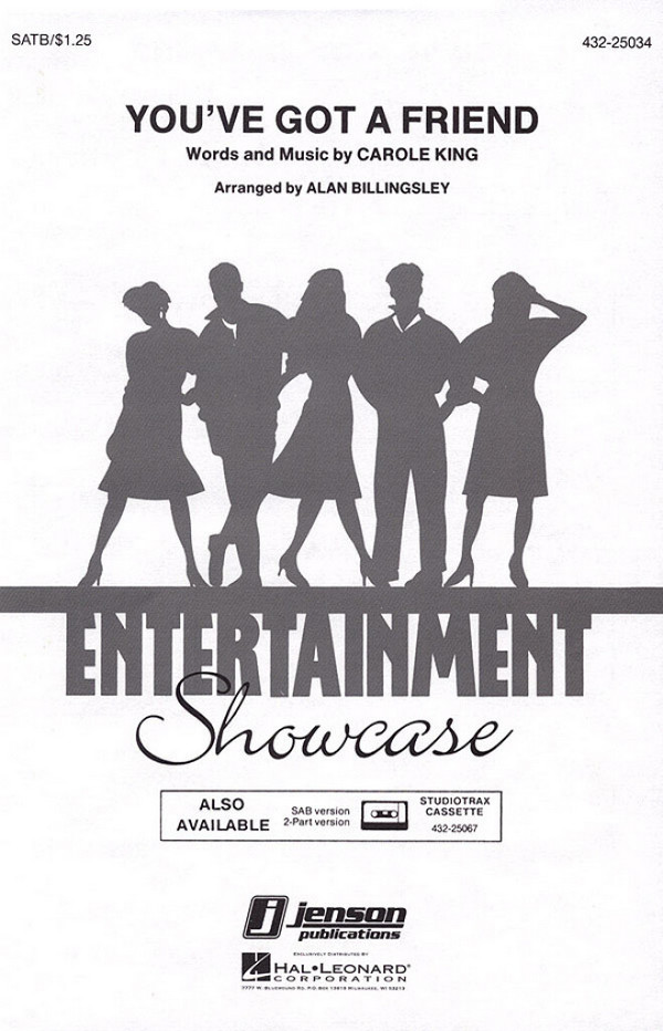 Carole King, You`ve got a friend&nbsp;&nbsp;SATB&nbsp;&nbsp;Chorpartitur