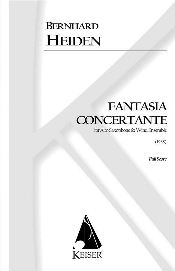 Bernhard Heiden, Fantasia Concertante&nbsp;&nbsp;Alto Saxophone and Band&nbsp;&nbsp;Partitur