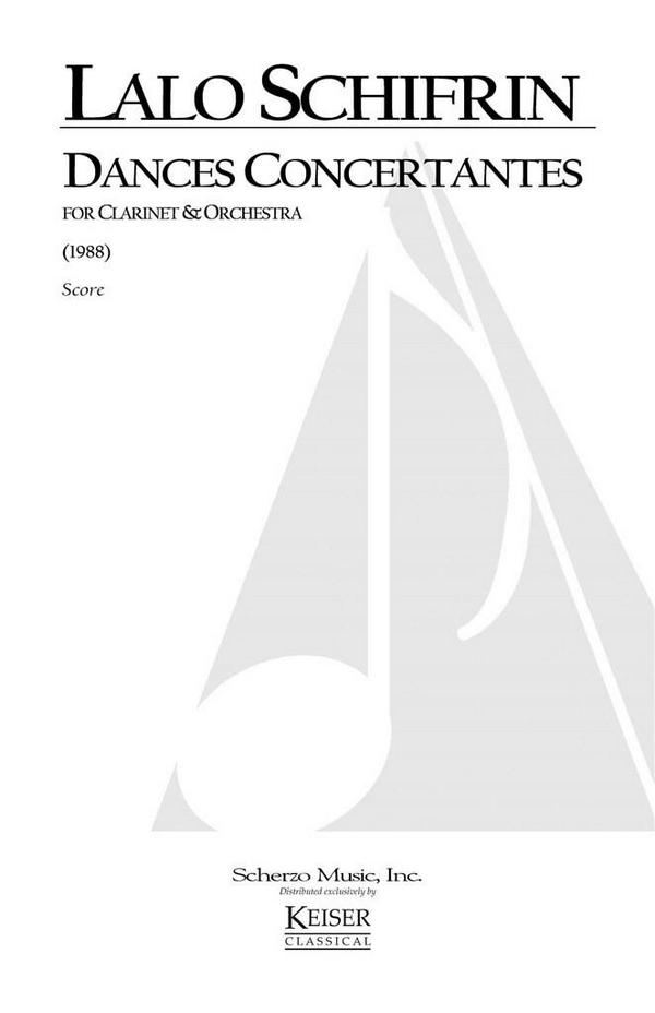 Lalo Schifrin, Dances Concertantes for Clarinet and Orchestra&nbsp;&nbsp;Clarinet and Orchestra&nbsp;&nbsp;Partitur