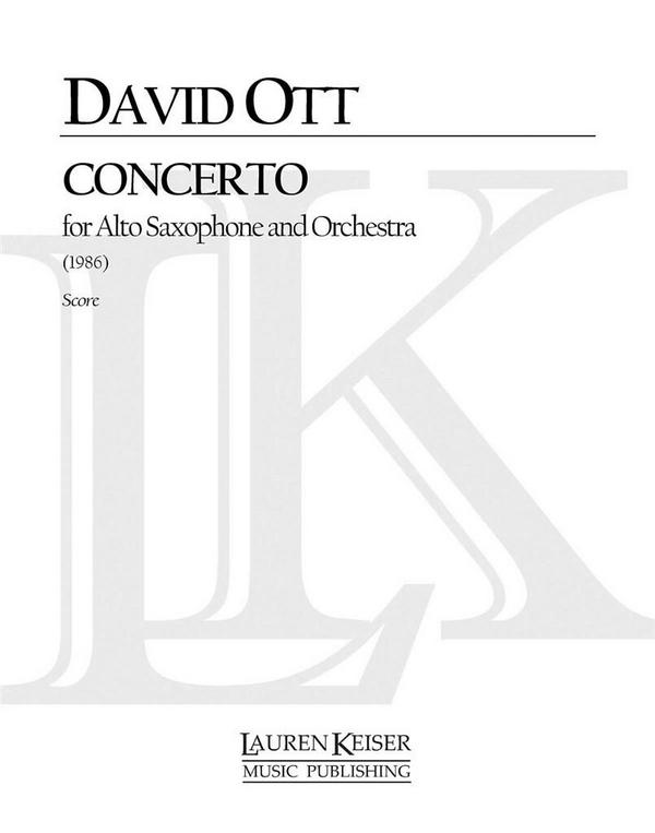 David Ott, Saxophone Concerto&nbsp;&nbsp;Orchestra&nbsp;&nbsp;Partitur