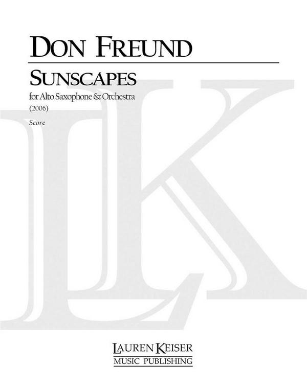 Don Freund, Sunscapes (Piano Reduction)&nbsp;&nbsp;Piano and Orchestra&nbsp;&nbsp;Partitur