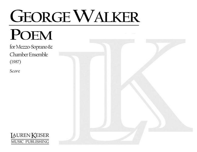 George Walker, Poeme&nbsp;&nbsp;Violin and Orchestra&nbsp;&nbsp;Partitur
