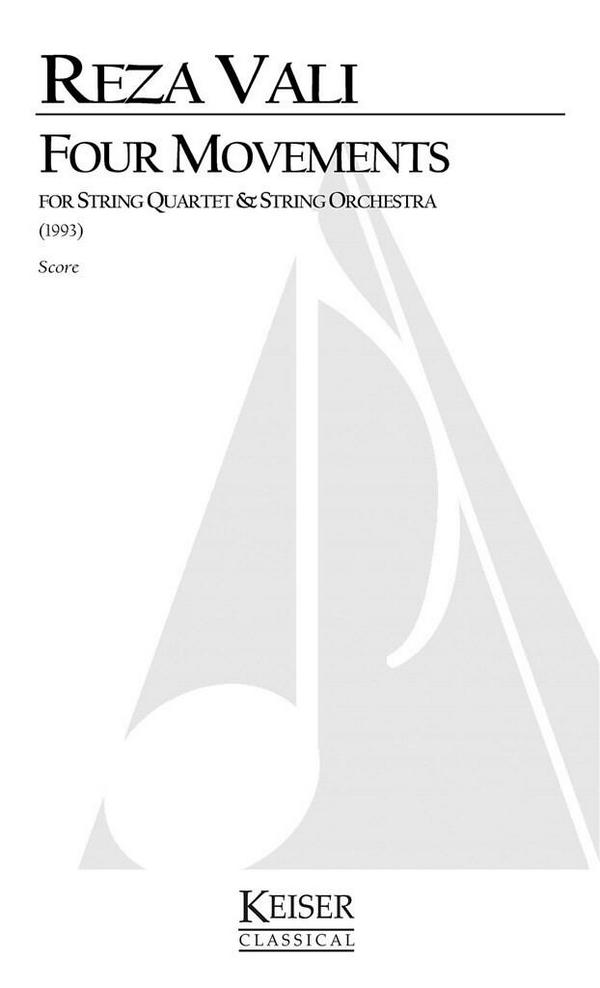 Reza Vali, 4 Movements for String Quartet and Orchestra&nbsp;&nbsp;Orchestra&nbsp;&nbsp;Partitur