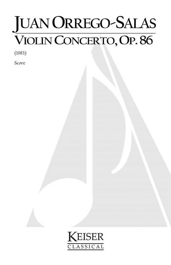 Juan Orrego-Salas, Violin Concerto, Op. 86&nbsp;&nbsp;Violin and Orchestra&nbsp;&nbsp;Partitur