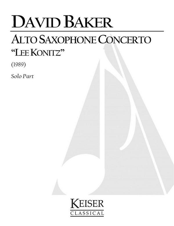 David Baker, Alto Saxophone Concerto&nbsp;&nbsp;Alto Saxophone&nbsp;&nbsp;Buch