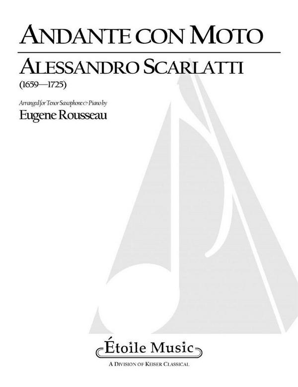 Alessandro Scarlatti, Andante Con Moto  Tenor Saxophone and Keyboard  Buch